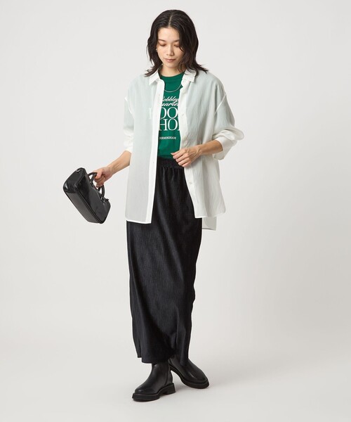 green label relaxing（グリーンレーベルリラクシング）の「ミルフィーユデイリーシャツ（シャツ/ブラウス・レディース・ライトブルー/ブラック/オフホワイト/その他2/その他1/ライトピンク・FREE）」の16枚目の写真
