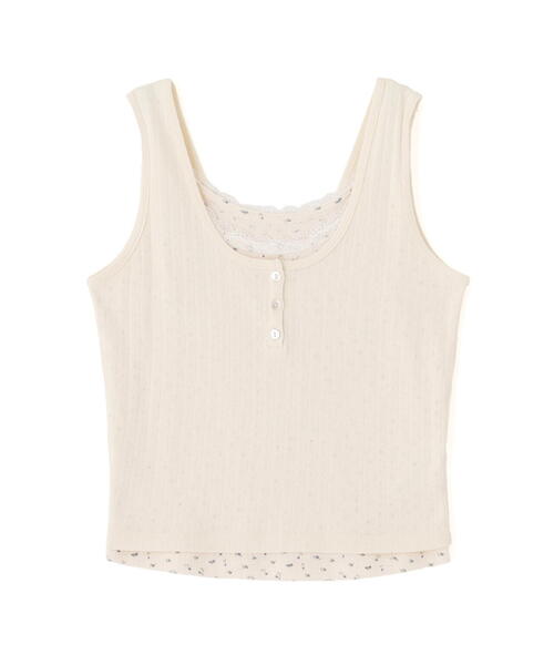 FREE'S MART（フリーズマート）の「針抜きテレコレイヤードタンクトップ（Tシャツ/カットソー・レディース・ホワイト/ネイビー/グレー・FREE）」の9枚目の写真