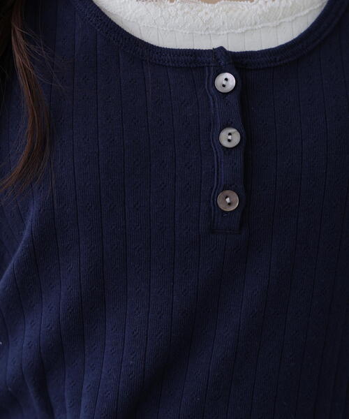 FREE'S MART（フリーズマート）の「針抜きテレコレイヤードタンクトップ（Tシャツ/カットソー・レディース・ホワイト/ネイビー/グレー・FREE）」の4枚目の写真