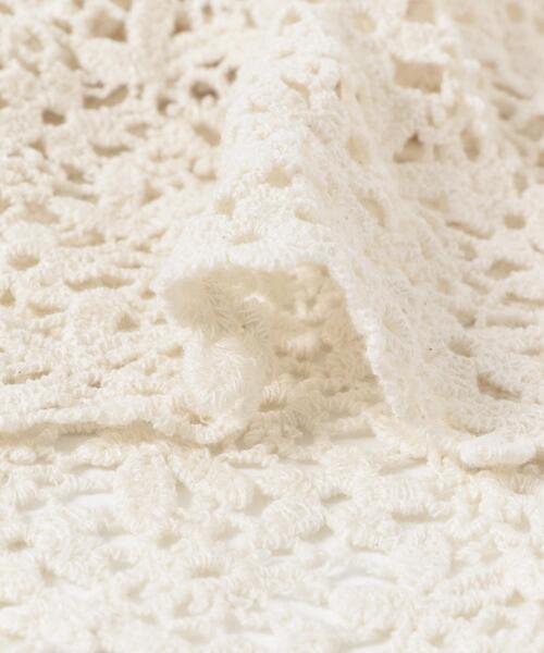 SMELLY（スメリー）の「クロシェスカーフ（バンダナ/スカーフ・レディース・アイボリー/ブラック・-）」の8枚目の写真