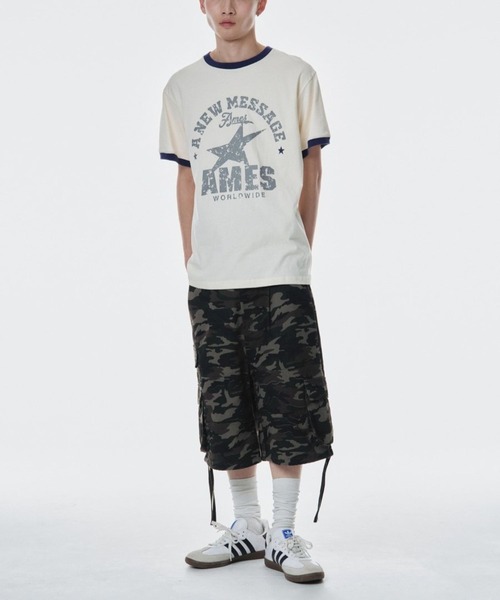 AMESWORLDWIDE（アメスワールドワイド）の「【UNISEX】AMES WORLDWIDE ／ビンテージスターT（Tシャツ/カットソー・レディース・ブラック/クリーム/グレー・SMALL/MEDIUM）」の6枚目の写真