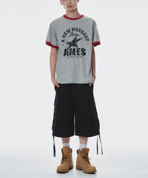 AMESWORLDWIDE（アメスワールドワイド）の「【UNISEX】AMES WORLDWIDE ／ビンテージスターT（Tシャツ/カットソー・レディース・ブラック/クリーム/グレー・SMALL/MEDIUM）」の8枚目の写真