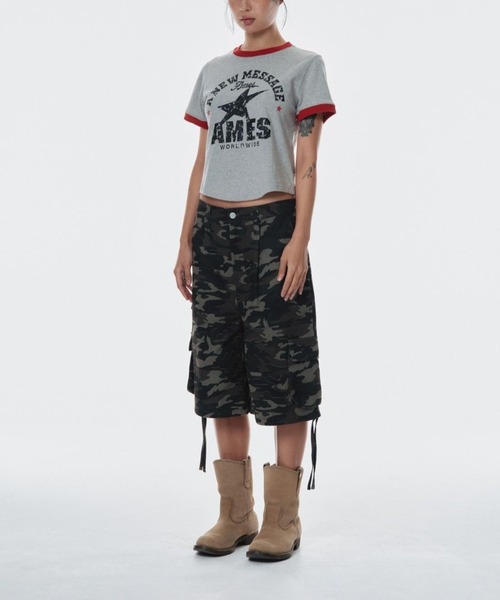AMESWORLDWIDE（アメスワールドワイド）の「【UNISEX】AMES WORLDWIDE ／ビンテージスターT（Tシャツ/カットソー・レディース・ブラック/クリーム/グレー・SMALL/MEDIUM）」の11枚目の写真