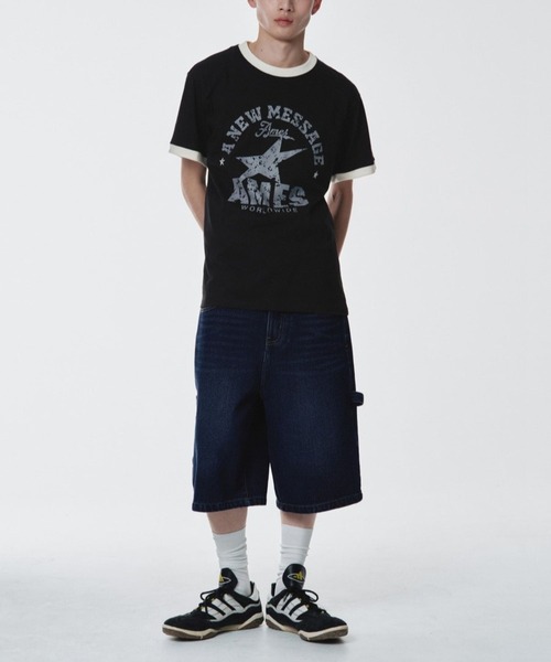 AMESWORLDWIDE（アメスワールドワイド）の「【UNISEX】AMES WORLDWIDE ／ビンテージスターT（Tシャツ/カットソー・レディース・ブラック/クリーム/グレー・SMALL/MEDIUM）」の12枚目の写真