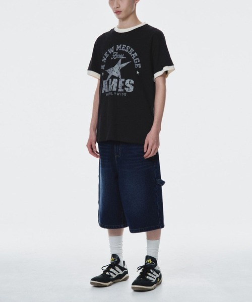 AMESWORLDWIDE（アメスワールドワイド）の「【UNISEX】AMES WORLDWIDE ／ビンテージスターT（Tシャツ/カットソー・レディース・ブラック/クリーム/グレー・SMALL/MEDIUM）」の13枚目の写真