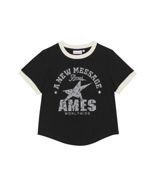 AMESWORLDWIDE（アメスワールドワイド）の「【UNISEX】AMES WORLDWIDE ／ビンテージスターT（Tシャツ/カットソー・レディース・ブラック/クリーム/グレー・SMALL/MEDIUM）」の22枚目の写真