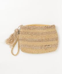 MAISON mou（メゾンムー）の「【Swaraj/スワラージ】ボーダーZIPクラッチバッグ（手編み）（クラッチバッグ・メンズ）」