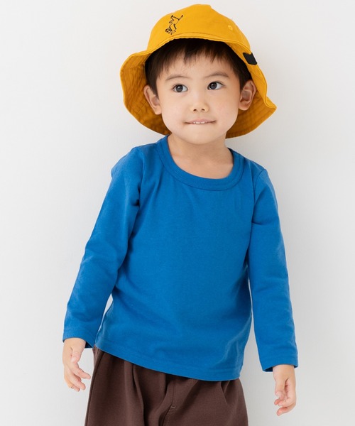 chil2（チルツー）の「綿100% 無地 長袖Tシャツ（Tシャツ/カットソー・キッズ・ホワイト/ブラウン/グリーン/レッド/ワインレッド/ベージュ/オートミール/ミント/ネイビー/ラベンダー/イエロー/オレンジ/ブラック/カーキ/サックスブルー/スモークピンク/グレー/チャコールグレー/クリーム/ブルー・80ｃｍ/90cm/100cm/110cm/120cm/130cm/140cm/150cm/160cm）」の14枚目の写真