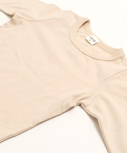 chil2（チルツー）の「綿100% 無地 長袖Tシャツ（Tシャツ/カットソー・キッズ・ホワイト/ブラウン/グリーン/レッド/ワインレッド/ベージュ/オートミール/ミント/ネイビー/ラベンダー/イエロー/オレンジ/ブラック/カーキ/サックスブルー/スモークピンク/グレー/チャコールグレー/クリーム/ブルー・80ｃｍ/90cm/100cm/110cm/120cm/130cm/140cm/150cm/160cm）」の21枚目の写真