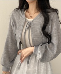 フロントリボンボレロカーディ