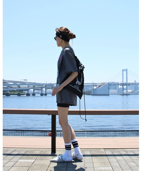 Scrap Book（スクラップブック）の「【MAISON MAVERICK PRESENTS】LOGO Nylon Bag（バックパック/リュック・レディース・ブラック・FREE）」の3枚目の写真