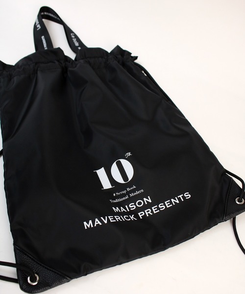 Scrap Book（スクラップブック）の「【MAISON MAVERICK PRESENTS】LOGO Nylon Bag（バックパック/リュック・レディース・ブラック・FREE）」の10枚目の写真