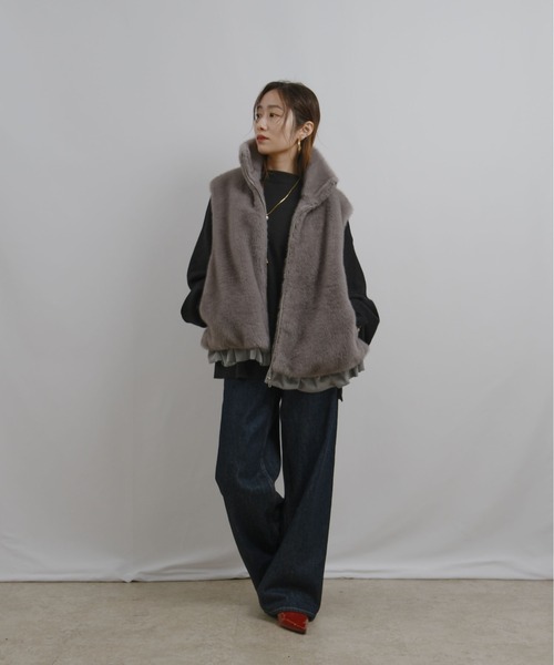 エコミンクファーベスト（ベスト）｜Palm Riche（ポームリシュ）の