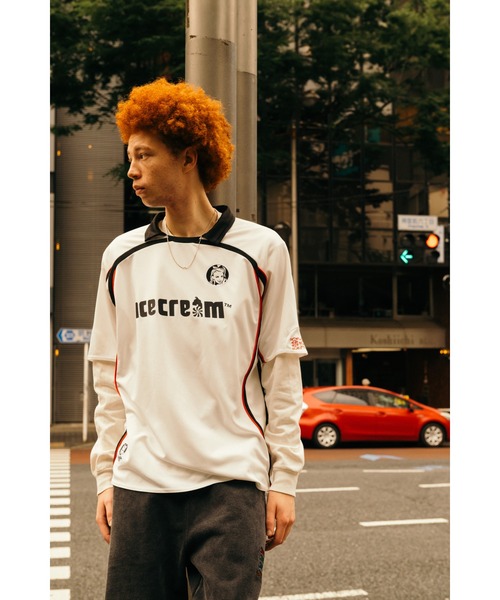 ICECREAM（アイスクリーム）の「GAME SHIRT（Tシャツ/カットソー・メンズ・ブラック/ホワイト・MEDIUM/LARGE/X-LARGE/SMALL）」の4枚目の写真