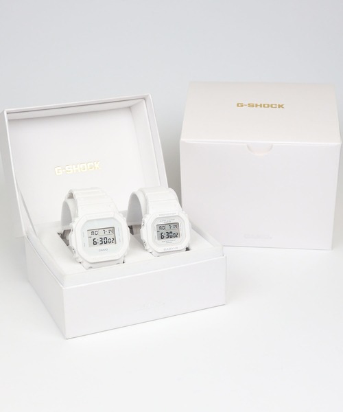 G-SHOCK(ジーショック)の「Pair Model / DW-5600WW-7JF × BGD-565U-7JF(デジタル腕時計・メンズ・ホワイト×ホワイト・FREE)」の1枚目の写真