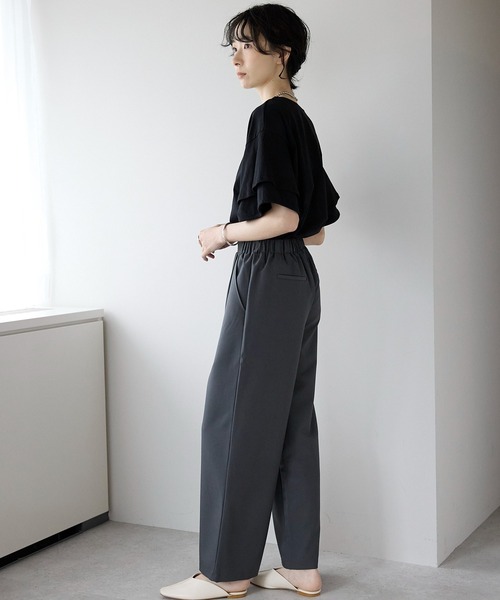 amini(アミニ)の「【2025 SS】美脚タックワイドパンツ(スラックス・レディース・チャコールグレー/ブラック/サンドベージュ・MEDIUM)」の21枚目の写真