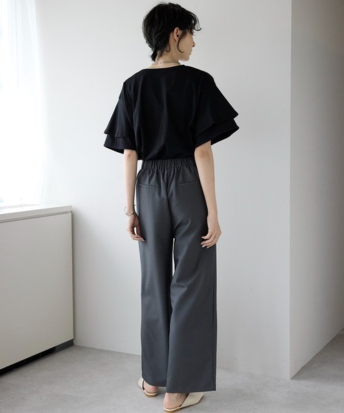 amini(アミニ)の「【2025 SS】美脚タックワイドパンツ(スラックス・レディース・チャコールグレー/ブラック/サンドベージュ・MEDIUM)」の22枚目の写真
