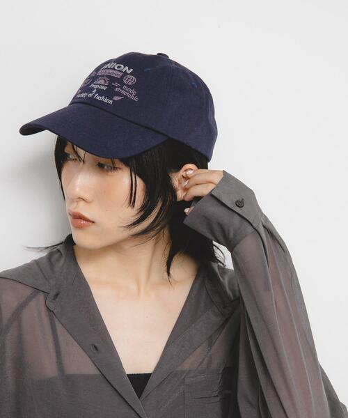 KBF（ケイビーエフ）の「バイカラーエンブロイダリーCAP（キャップ・レディース・ネイビー/グリーン系その他/アイボリー・ONE）」の3枚目の写真