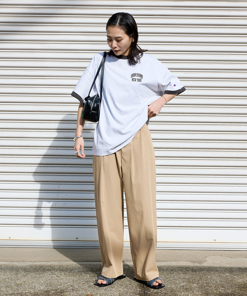 JOURNAL STANDARD(ジャーナルスタンダード)の「《追加5》【撥水/接触冷感/洗える/UVカット】リネンナイロンストレッチワイドパンツ(その他パンツ・レディース・グレー/ベージュ系その他/ブラック・34/40/38/36)」の10枚目の写真