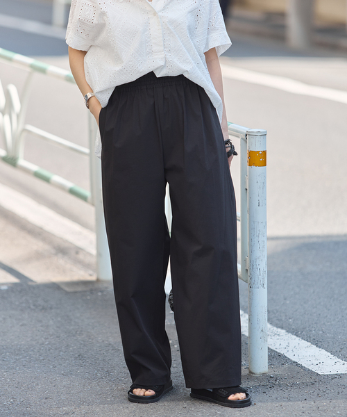 JOURNAL STANDARD(ジャーナルスタンダード)の「《追加5》【撥水/接触冷感/洗える/UVカット】リネンナイロンストレッチワイドパンツ(その他パンツ・レディース・グレー/ベージュ系その他/ブラック・34/40/38/36)」の15枚目の写真
