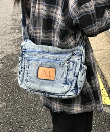 MUCENT(Zg)́y{/WEBzMUCENT(Zg)/EHbVO fj NX V_[obO/STONE WASHING DENIM CROSS BAG(V_[obO)