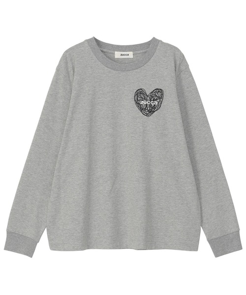 ZUCCa（ズッカ）の「(S)ハートロゴT / Tシャツ（Tシャツ/カットソー・レディース・グレー/ブラック/ホワイト・M size/XL）」の11枚目の写真