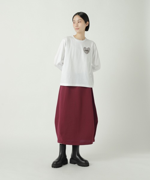 ZUCCa（ズッカ）の「(S)ハートロゴT / Tシャツ（Tシャツ/カットソー・レディース・グレー/ブラック/ホワイト・M size/XL）」の4枚目の写真