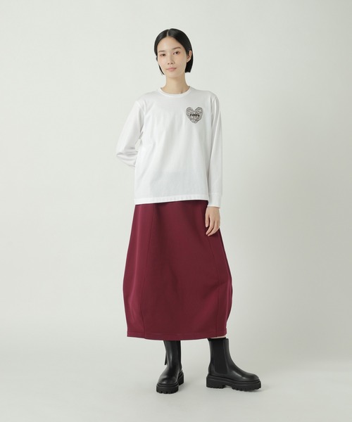 ZUCCa（ズッカ）の「(S)ハートロゴT / Tシャツ（Tシャツ/カットソー・レディース・グレー/ブラック/ホワイト・M size/XL）」の5枚目の写真