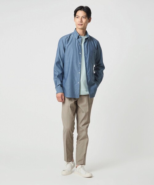 green label relaxing（グリーンレーベルリラクシング）の「エブリット TCPUオックス スリム NP イージー スラックス -ストレッチ-（スラックス・メンズ・ベージュ/ダークグレー/グレー系・S/M/L/XL/XS）」の8枚目の写真