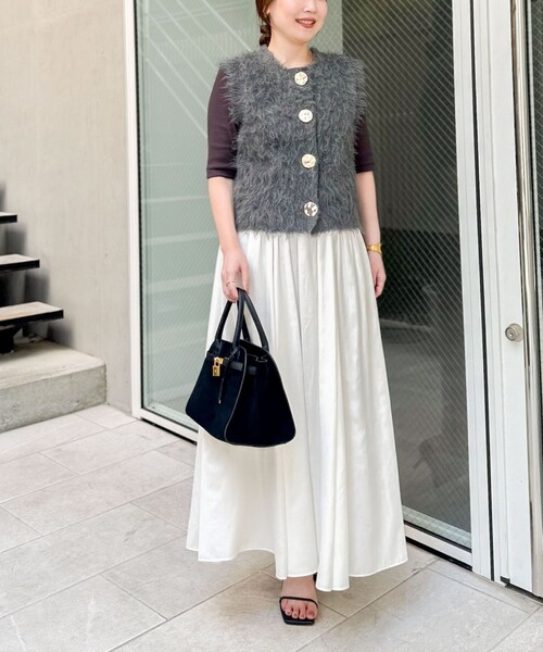 ❤︎ NOLLEY'S sophi❤︎ ビックボタン起毛ファーベスト NOLLEY'S｜《手洗い可能》ビックボタン起毛ファーベスト | Rakuten