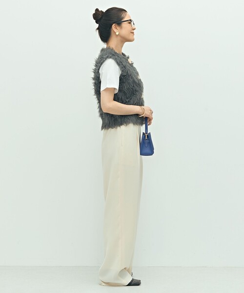 NOLLEY’S Sophi（ノーリーズソフィ）の「《手洗い可能》ビックボタン起毛ファーベスト（ベスト・レディース・キャメル/チャコールグレー/ダークネイビー・38）」の19枚目の写真