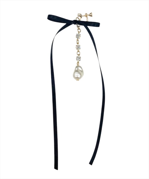 WILLSELECTION（ウィルセレクション）の「ロングリボンラインストーンイヤリング（イヤリング・レディース・オフホワイト/ブラック・FREE）」の20枚目の写真