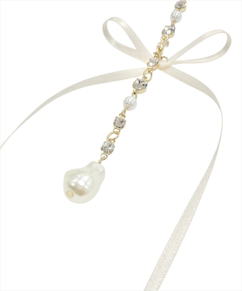 WILLSELECTION（ウィルセレクション）の「ロングリボンラインストーンイヤリング（イヤリング・レディース・オフホワイト/ブラック・FREE）」の10枚目の写真