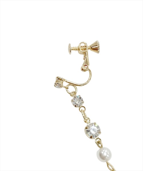 WILLSELECTION（ウィルセレクション）の「ロングリボンラインストーンイヤリング（イヤリング・レディース・オフホワイト/ブラック・FREE）」の14枚目の写真