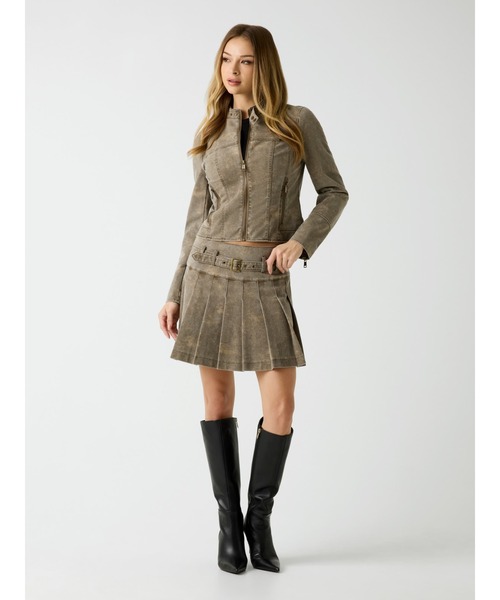 Guess(ゲス)の「ESTELL Pleated Mini Skirt スカート(スカート・レディース・ベージュ・X-SMALL/SMALL/MEDIUM)」の9枚目の写真