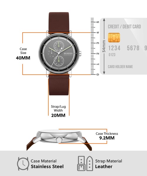 SKAGEN(スカーゲン)の「スカーゲン 腕時計 メンズ アナログ レザー SKW6941(アナログ腕時計・メンズ・ブラウン・FREE)」の6枚目の写真