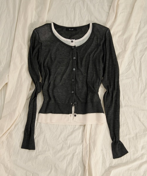 bow.a SHEER IRIS CARDIGAN シアーアイリスカーディガン bow.a SHEER IRIS CARDIGAN シアーアイリスカーディガン bow.a
