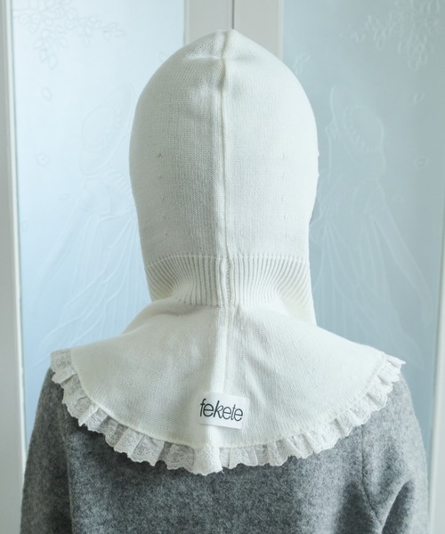セール】cotton lace frill balaclava / コットンレースフリル