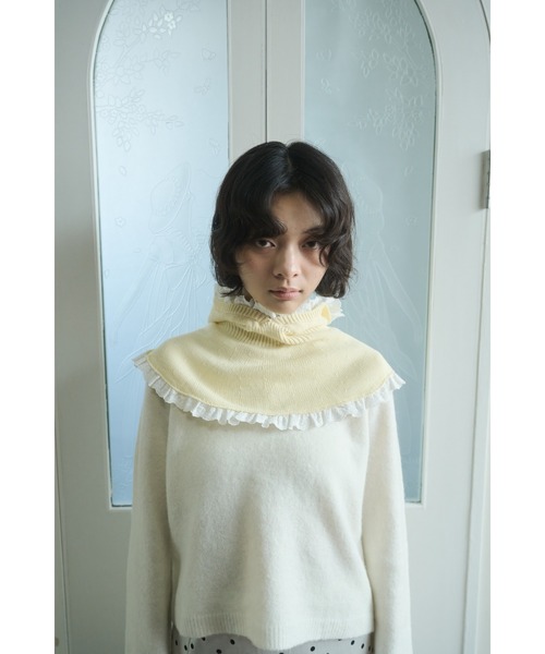 FEKETE(フェケテ)の「cotton lace frill balaclava / コットンレースフリルバラクラバ(ニットキャップ/ビーニー・レディース・ライトイエロー/グレー/アイボリー・FREE)」の17枚目の写真