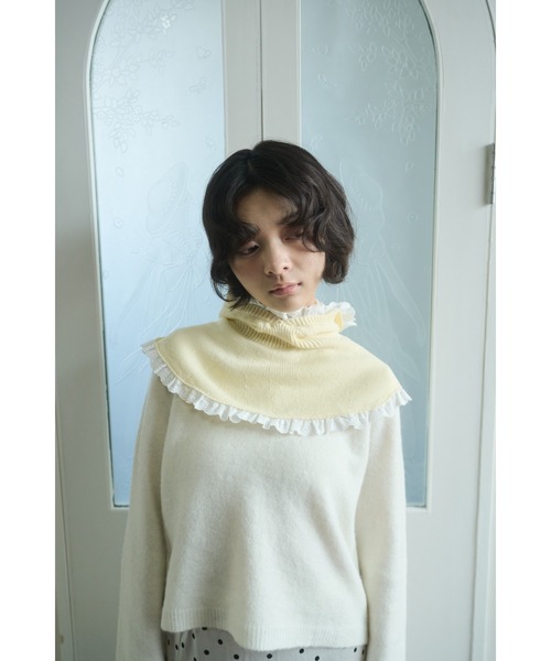 FEKETE(フェケテ)の「cotton lace frill balaclava / コットンレースフリルバラクラバ(ニットキャップ/ビーニー・レディース・ライトイエロー/グレー/アイボリー・FREE)」の18枚目の写真