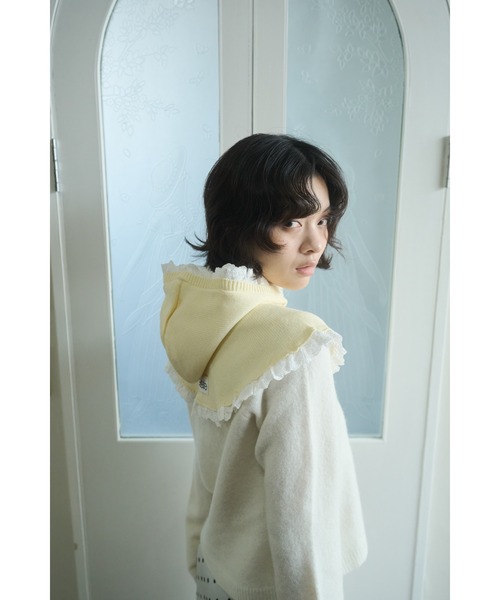 cotton lace frill balaclava / コットンレースフリルバラクラバ