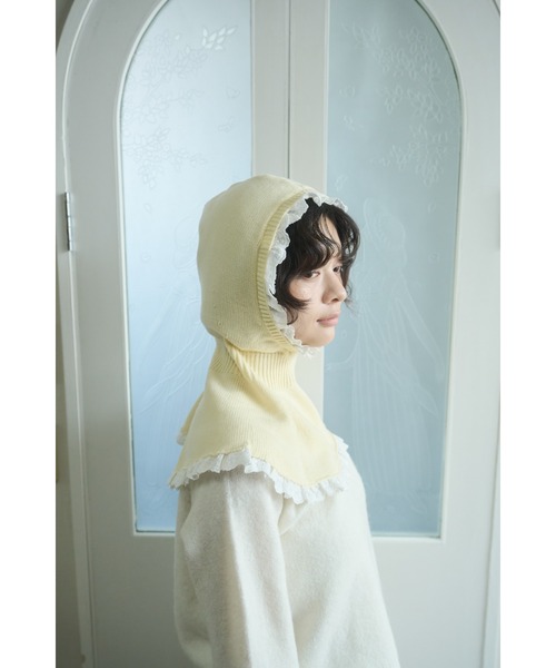 cotton lace frill balaclava / コットンレースフリルバラクラバ