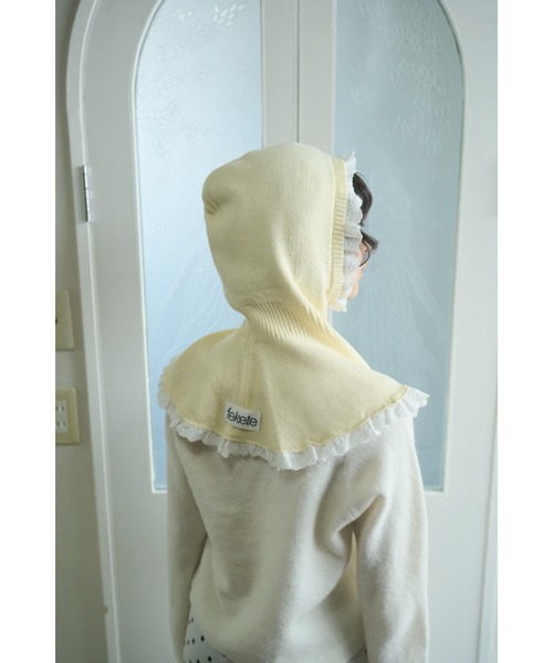 cotton lace frill balaclava / コットンレースフリルバラクラバ