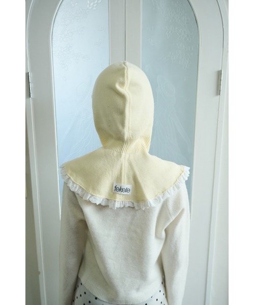 セール】cotton lace frill balaclava / コットンレースフリル