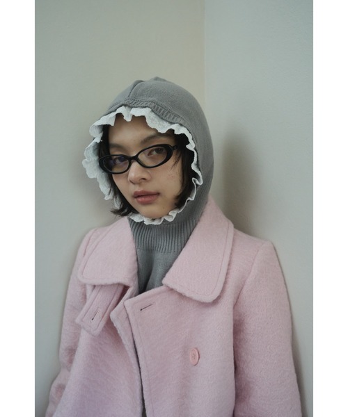 cotton lace frill balaclava / コットンレースフリルバラクラバ