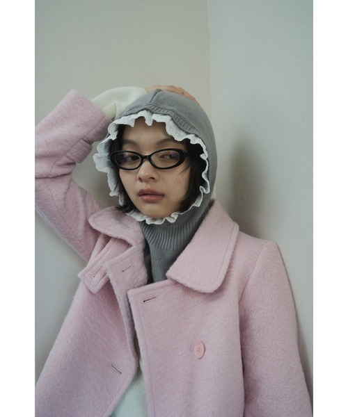 cotton lace frill balaclava / コットンレースフリルバラクラバ