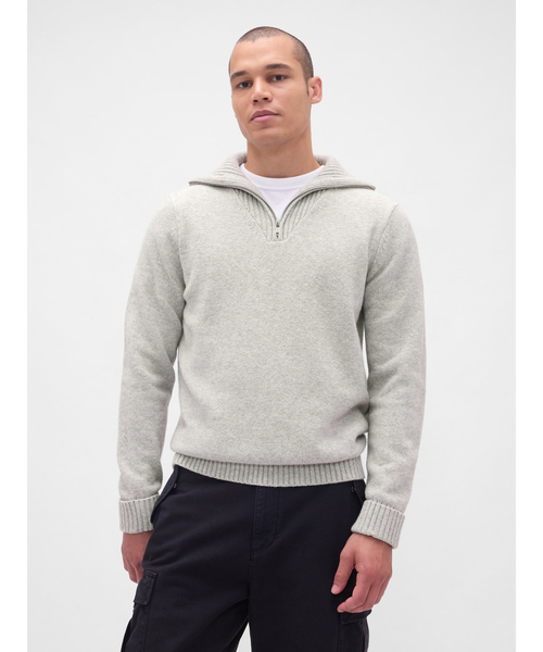 PEARLY GATES グレー ジップアップセーター カシミヤ サイズ4 PEARLY