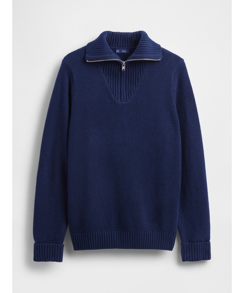 セール】Cashsoft カシミヤタッチ 1/4ジップアップ プルオーバー