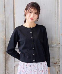 エフデ　マーリエパーエフデ　大きいサイズ　今期　リボンカットソー　ローズティアラ エフデef-de大きいサイズ13号フロントフリルカットソーピンク新 Maglie