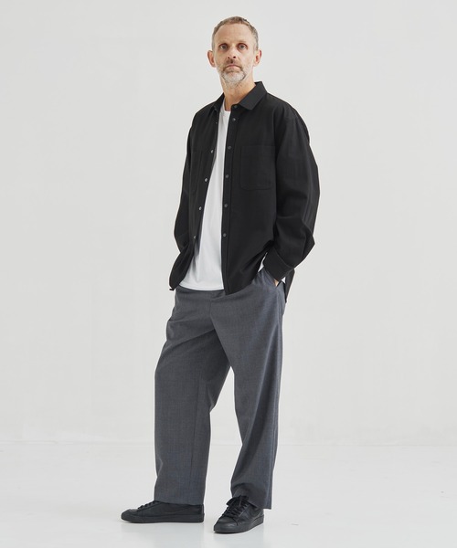 ATON / エイトン】HARD WASHED COTTON SHIRT JACKET（テーラード